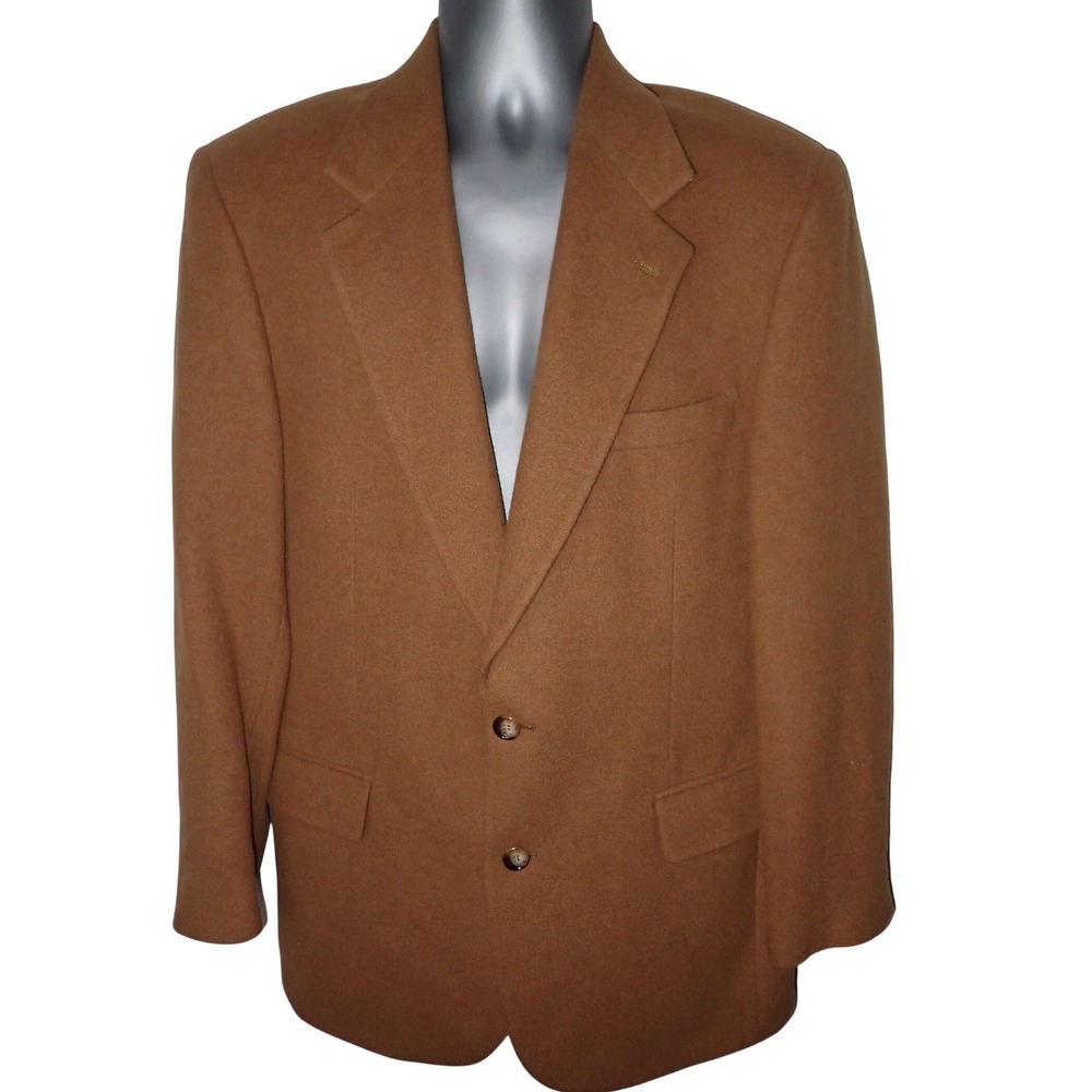 Brooks Brothers Men's 100% Camel Hair Blazer Sport Coat Brown 39 RG Classic